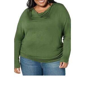 Me by Jennie Garth Women's Charlie Cowl Neck Knit Top Green - Regular